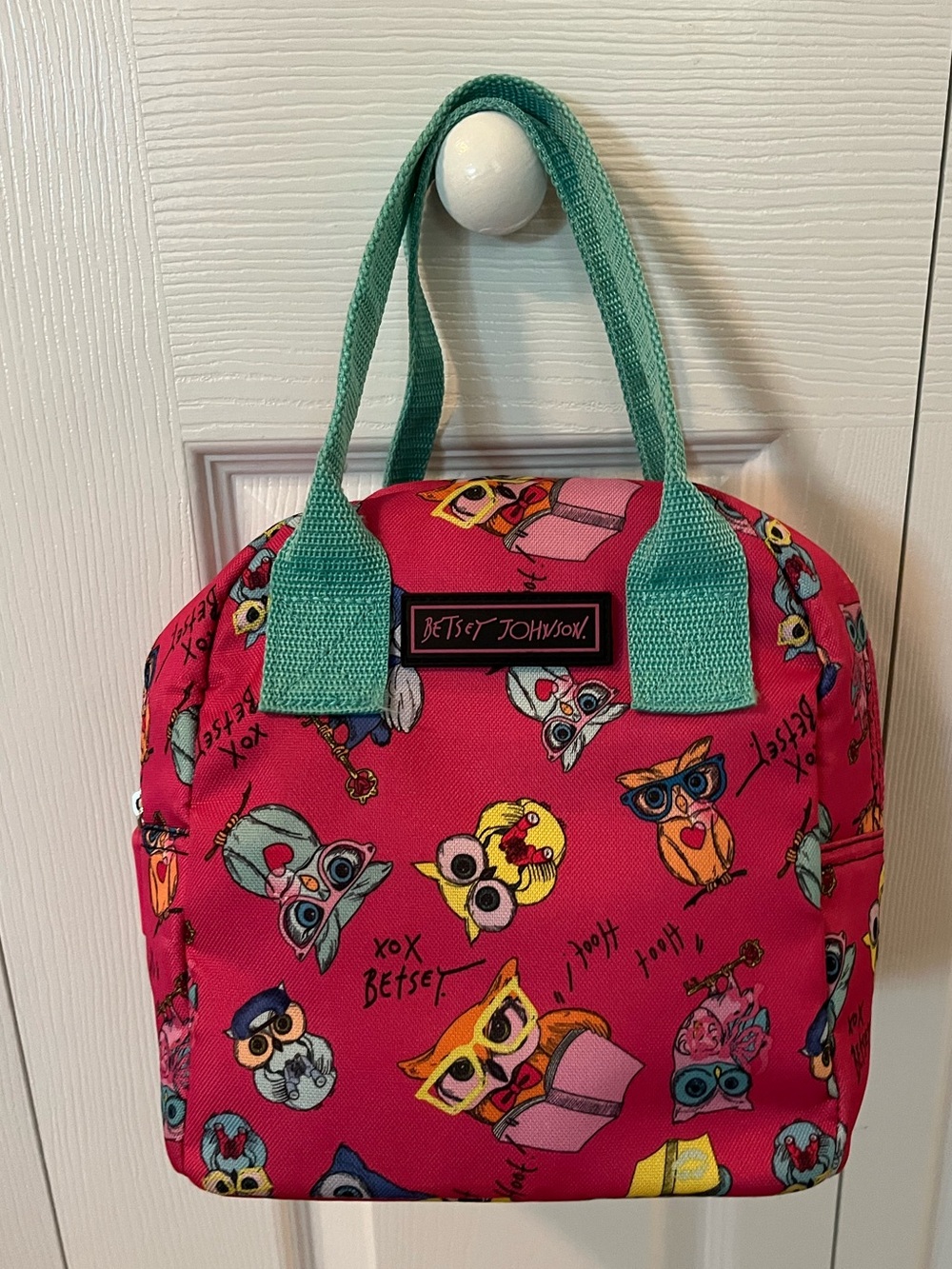 Betsey Johnson School Owl Insulated Lunch Tote